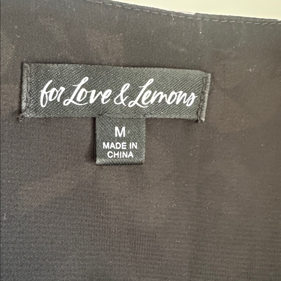 For Love & Lemons Angelica Bow Print Puff Ruched Sleeve Button Front Dress sz M - Picture 6 of 10